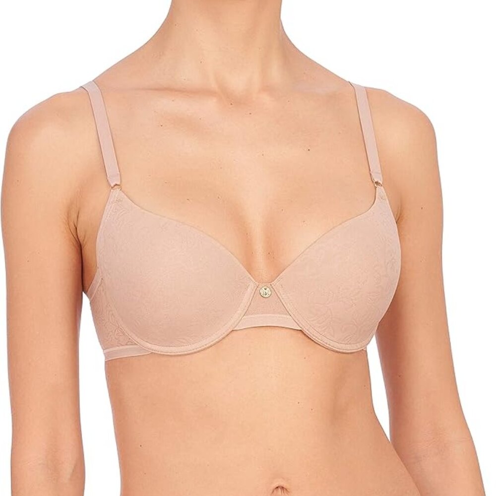 Natori Jacquard Contour Underwire Bra NWT 32E Cafe